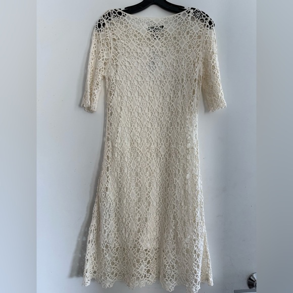 Lauren Ralph Lauren Crocheted Sheath Dress White Size PM - Picture 3 of 5